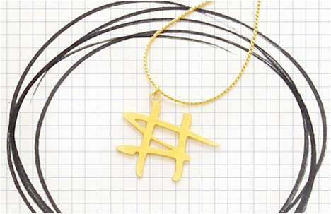  Doodle jewelry Collection | Number sign necklace