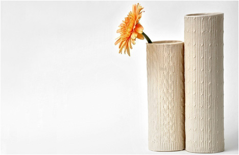 Porcelain Knitwear Collection | Vase | Flat Mod Cable