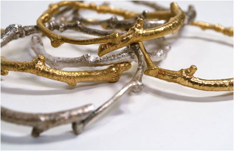 Branch Bangles | Silver, 24k gold plated bronze