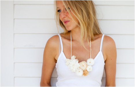 White and Ivory Flower Chain