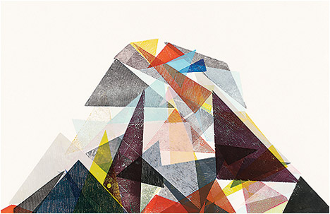 Untitled Mountain . Woodblock Print