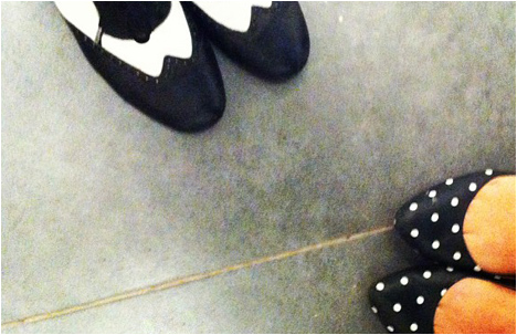 My spotty shoes and Noa Sharon's rad steps shoes