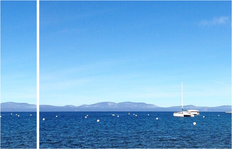 A Taste of White and Blue in Lake Tahoe // via: Design Break