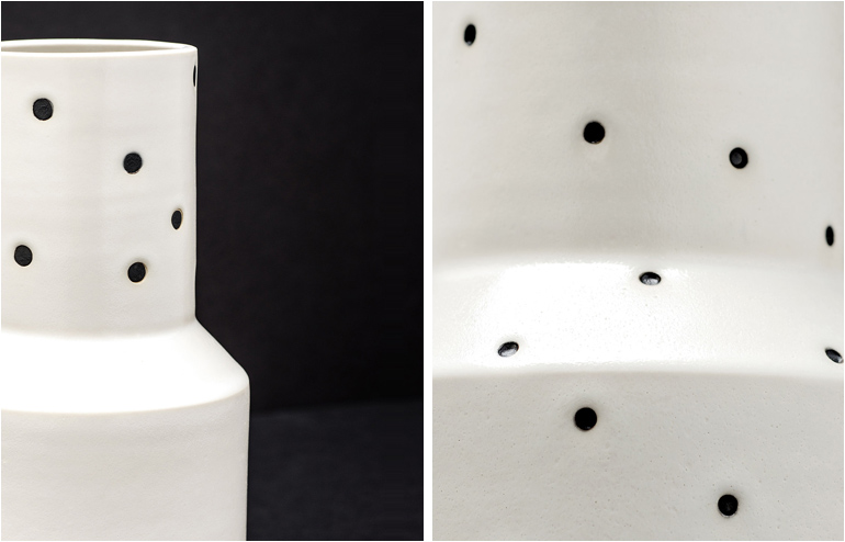 Black and White With a Dash of Dots. Bwd Stoneware Collection by mpgmb. // via: Design Break