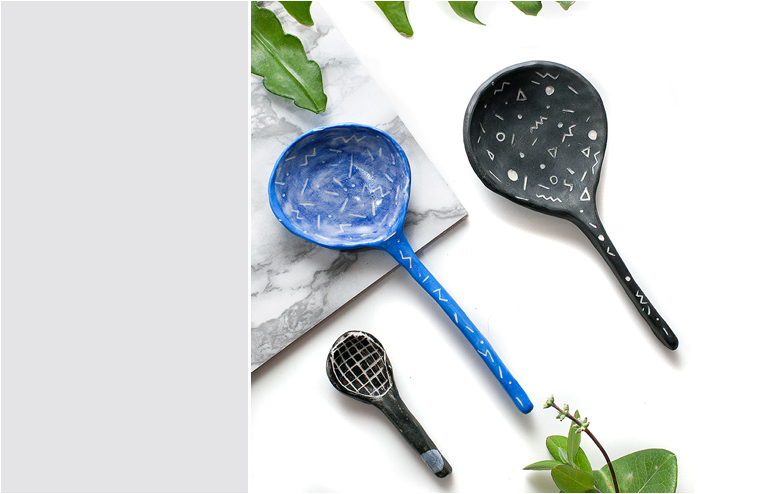 Dana Haim’s brand new collection of ceramic spoons. // via: Design Break