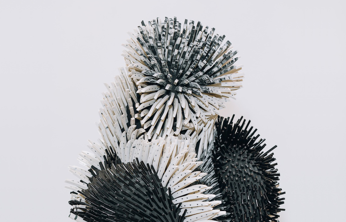 zemer peled's porcelain shards are turned into massive sculptures. // via: design break blog