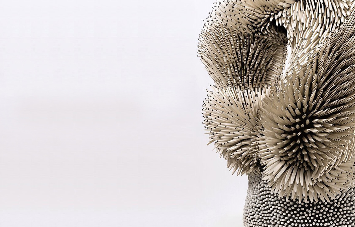 zemer peled's porcelain shards are turned into massive sculptures. // via: design break blog