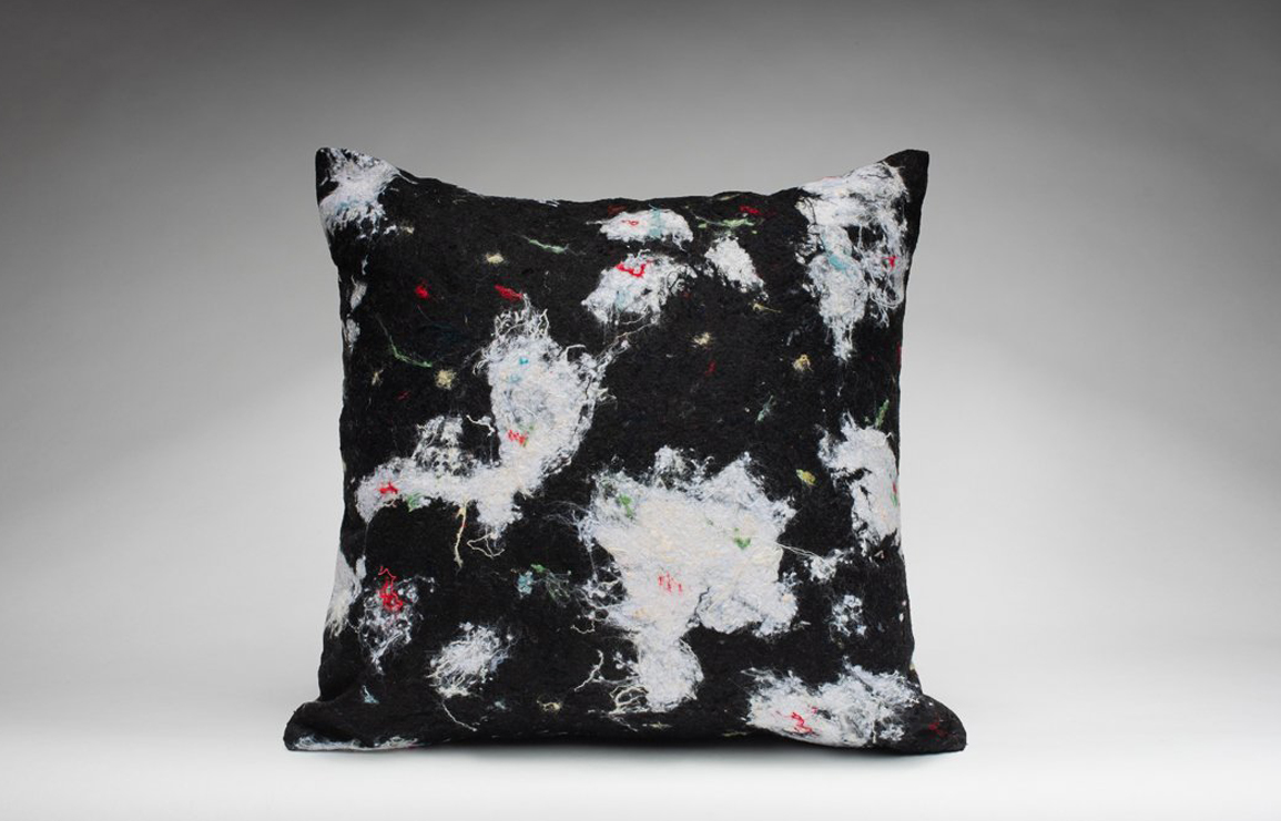 city growth pillow collection. dana cohen's collection of 100% recycled textile made of textile waste. // via: design break blog