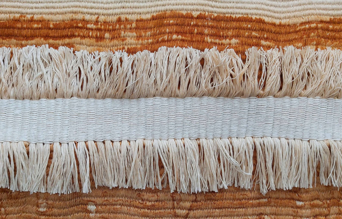 rust. a collection of handwoven home textiles, infused with rust, which serves as a natural dye. designed by tamar dgani. // via: design break blog
